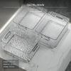 Acrylic Cosmetic Organizer, frosted Pattern PET Storage Box, Stackable Makeup Holder for Vanity,