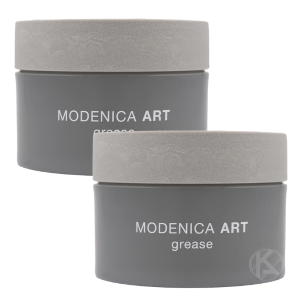 NAKANO Modenica Art Grease 90g [2 pieces] Styling Wax for Men - Wet Look, Humidity Resistant, Moisturizing, UV Protection, Creates Hair Texture, Easy