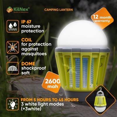 Lampe de camping puissante Kilnex 2600 mah (ip 67)