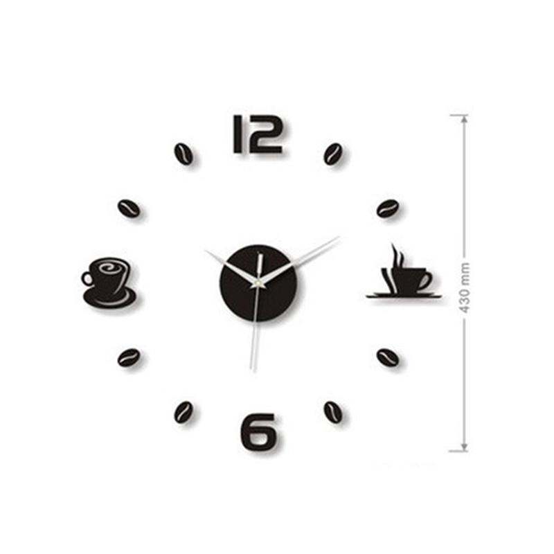 Orologio da Parete Moderno Fai da Te Design Adesivo Autoadesivo 3D Decorazione per Casa Ufficio Stanza