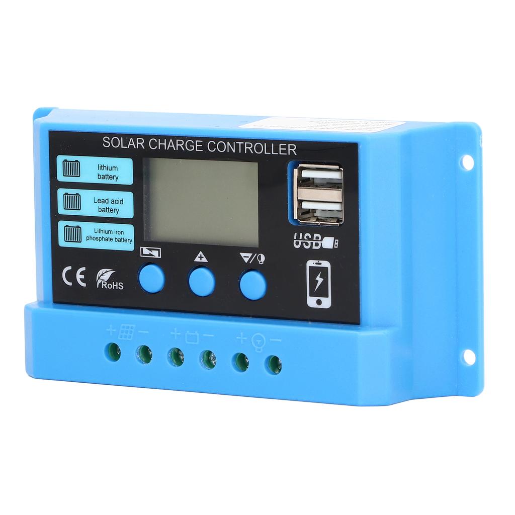 Solar Charge Controller Photovoltaic Dual USB Output PWM Control Accessory for Charging