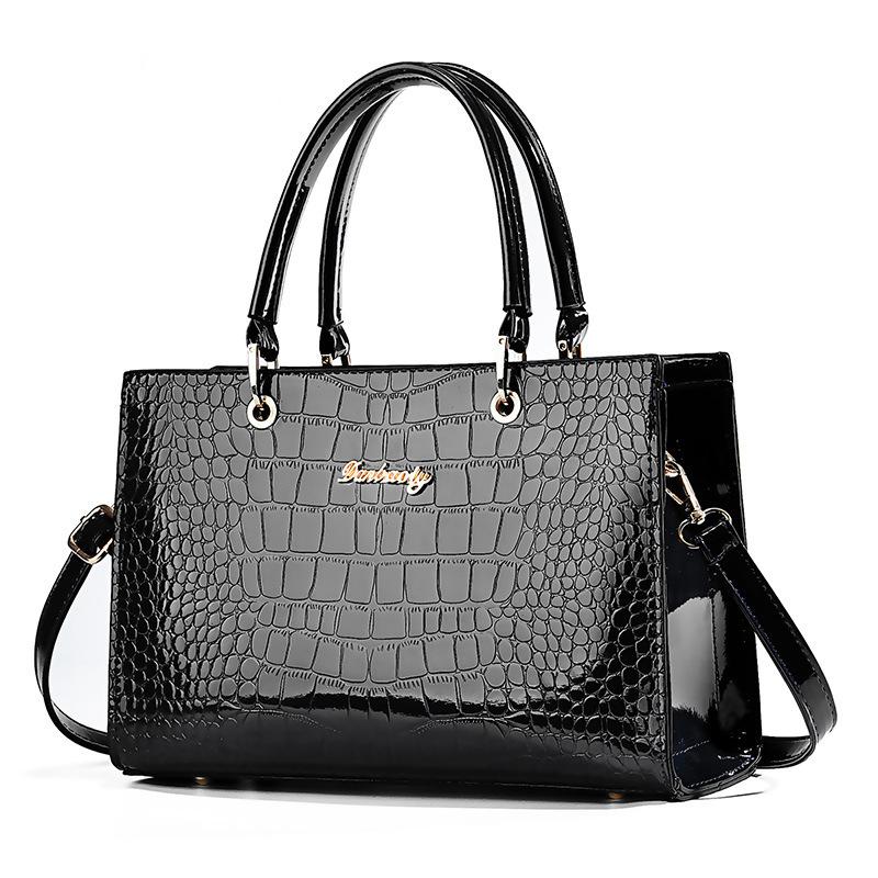 New Lacquer Leather Handheld Women's Bag Fashion Large Capacity One Shoulder Crossbody Bag High Quality Women's Handbag