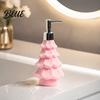 Bathroom Organizers And Storage Christmas Tree Soap Dispenser Flocking Effect Refillable Lotion Modern Pump for Guest Bottle Reusable Dispenser