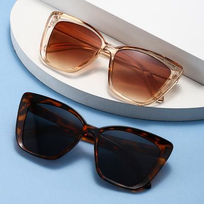 Vintage Cat Eye Sunglasses Women Big Frame Square Sun Glasses Outdoor Sports Cycling Driving Fishing Sunglasses Uv400 Glasses