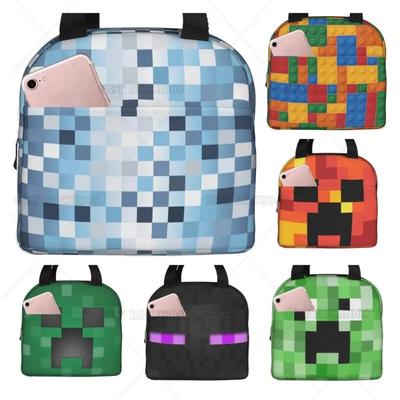 Blauer Pixel Männer Frauen Erwachsene Frohes Thanksgiving Halloween Lunchtasche Snacktasche für Arbeit Büro Outdoor Picknick Wasserdicht