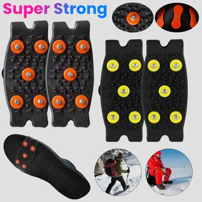 5-Zacken Klettersteigeisen Anti-Rutsch Legierungsstahlspikes Hochspannungs-TPE Schnee-Eis-Kralle Schuhüberzug für Wandern Bergsteigen Unisex