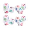 12PCS English Wine Order Dice White Dice Props Plastic Dice Toy for Bar Home Party