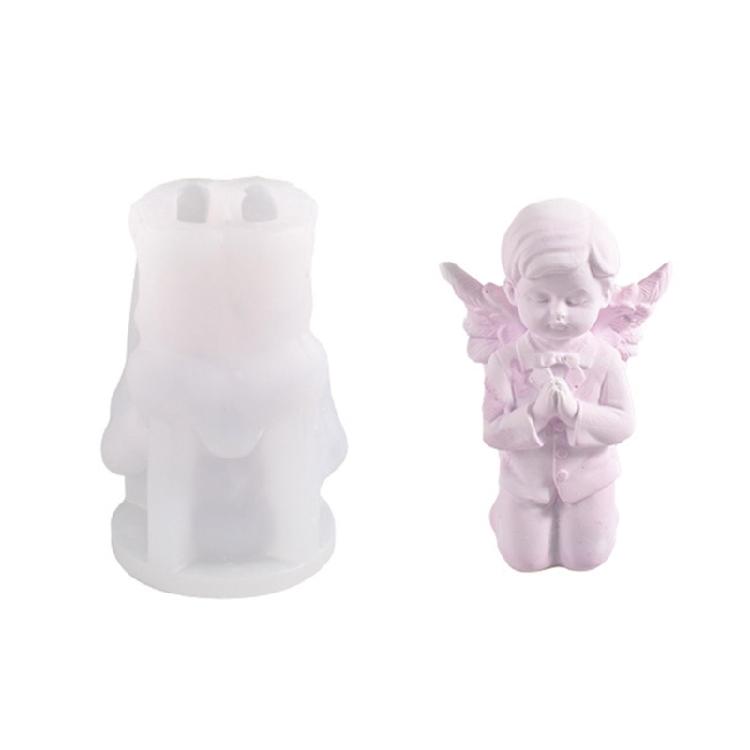 Plaster Aromatherapy Candle Molds 3D Candle Making Mold 3D Angel Silicone Mold for Home Decoration,Art Crafts Ornaments
