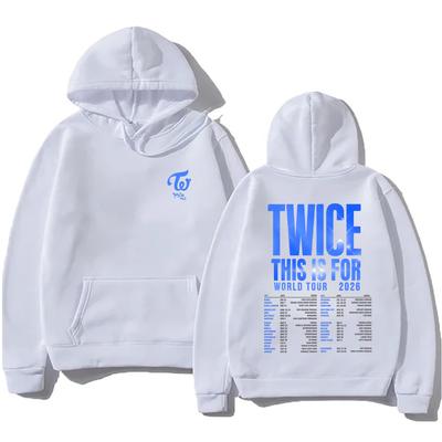 KPOP Twice Hoodies Twice Dies ist für die Welttournee 2026 Pullover Damen Herren Ästhetisches Grafik-Sweatshirt Kleidung