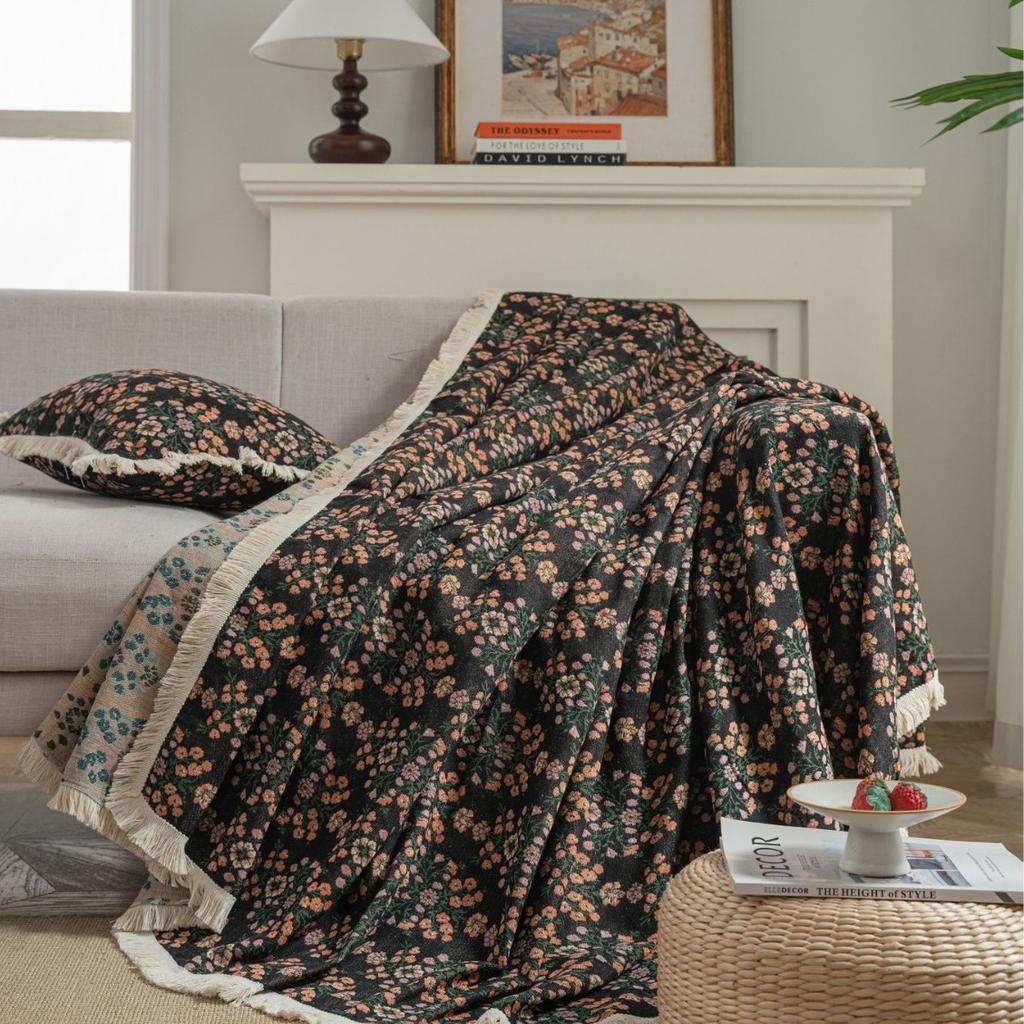 Exquisites Sofahandtuch Anti-Katzenkratzer Jacquard-Blume Retro Festlich Zugang Dicke Sofadecke Fabrik