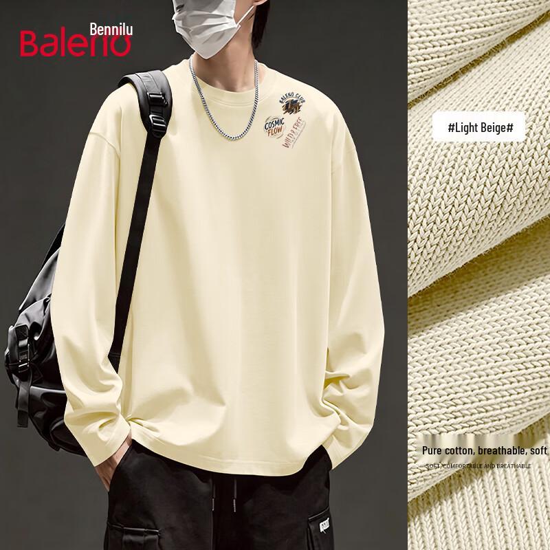 Baleno Men's Cotton Long Sleeve Crew Neck Printed T-Shirt