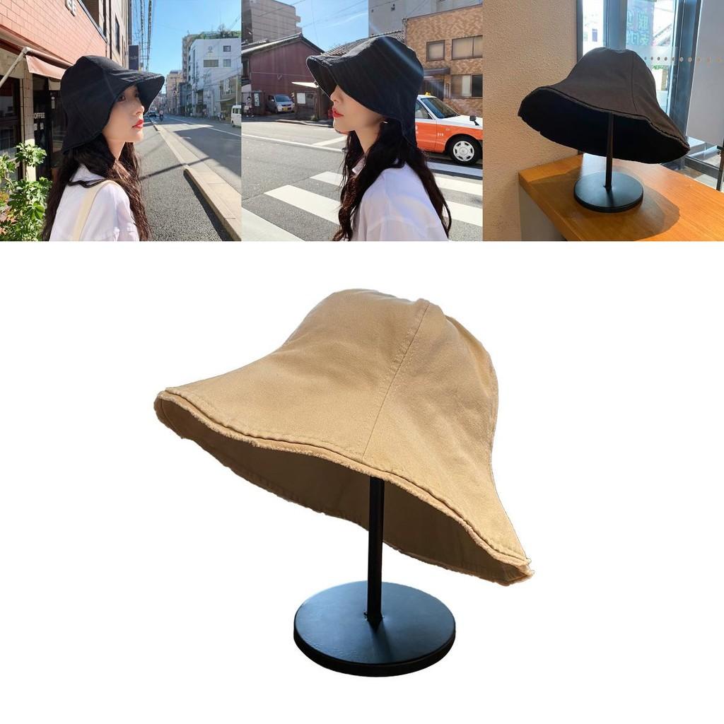 Beige Versatile Korean Style Fisherman Hat Trendy Wide Brim Sunshade Summer Hat For Women