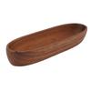 Wooden Salad Bowl Multipurpose Large Capacity Boat Shaped Wood Bowl for Food Bread Fruits Snack Dessert for Home Party