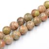 Contas de pedra soltas redondas de pedra unakita 15" encantos para fazer joias 4 6 8 10 12 mm acessórios de moda faça você mesmo