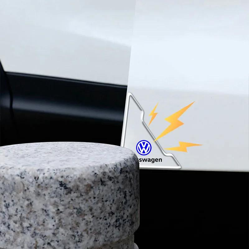 2pcs Silicone Car Door Corner Protector Anti-Collision Scratch Emblem for VW Golf Amarok T5 Phaeton ID3 Tiguan T-Cross GTI zj3