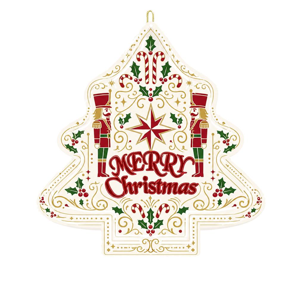 Christmas Tree Hanging Chime Ballet Sugar Plum 2D Flat Painting Iron Pendant for Xmas Tree Gift Decoration Custom