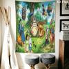 Prinzessin Mononoke Mythische Reise Wandteppich Wandmontage Mode Druck Hintergrundtuch Weihnachtsgeschenk Weich