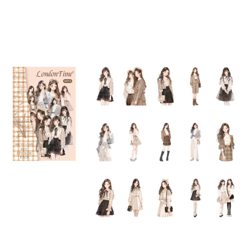 

30 шт. кавайный материал для скрапбукинга, этикетка, креативная канцелярская декоративная наклейка, принадлежности для скрапбукинга Style D