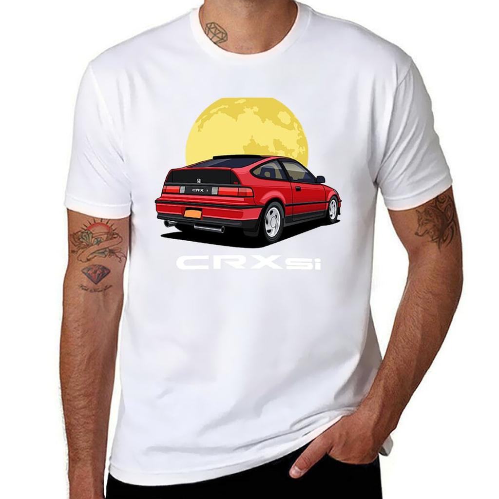 CRX SI Classic Car T-Shirt Korean Fashion Hippie Clothes Sublime Men's Clothing