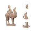 Ceramic Horse Riding Figurine Character Ornament Bookshelf Figurines for Housewarming Gift Study
