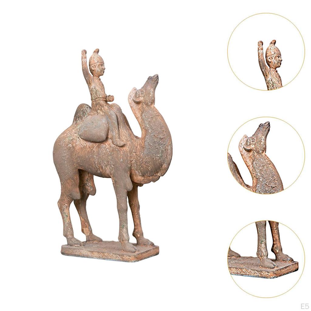 Ceramic Horse Riding Figurine Character Ornament Bookshelf Figurines for Housewarming Gift Study