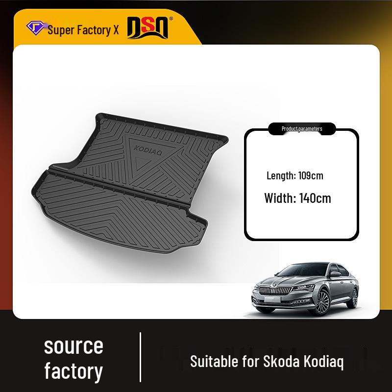 Skoda Kodiaq Trunk Mat - Waterproof, Wear-Resistant TPE One-Piece Design