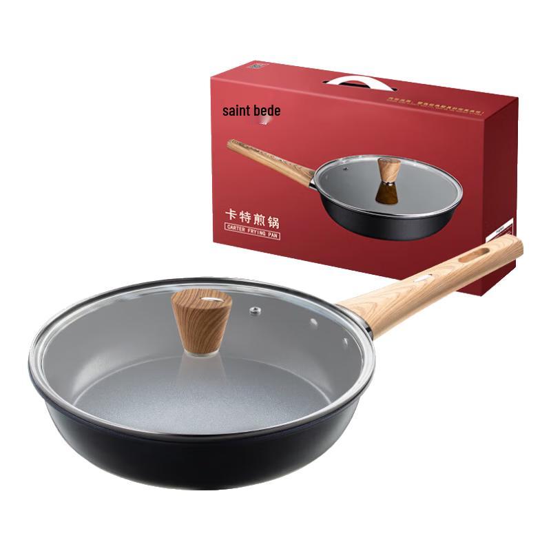 SHENG BI DE 28cm Stainless Steel Frying Pan with Lid