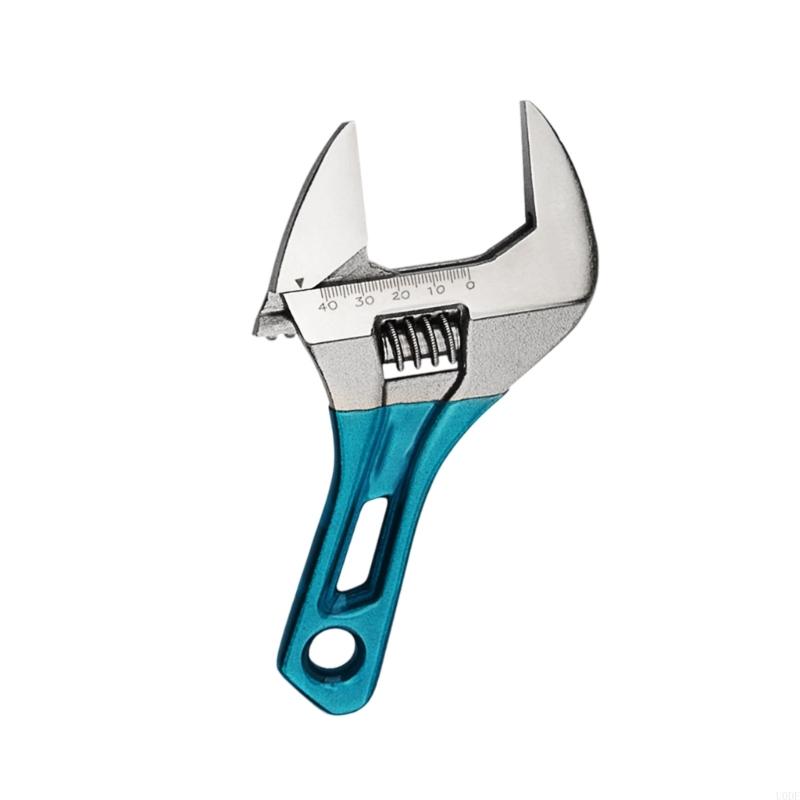   Alloy Steel Construction Adjustable Spanner Short Handle Ergonomic Grip Home Maintenance