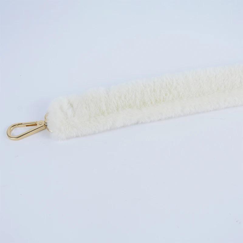 Tracolla Lunga Regolabile in Peluche Sintetico di Coniglio Sostitutiva per Borsa a Spalla o Crossbody da Donna Accessorio Moda per Borsa