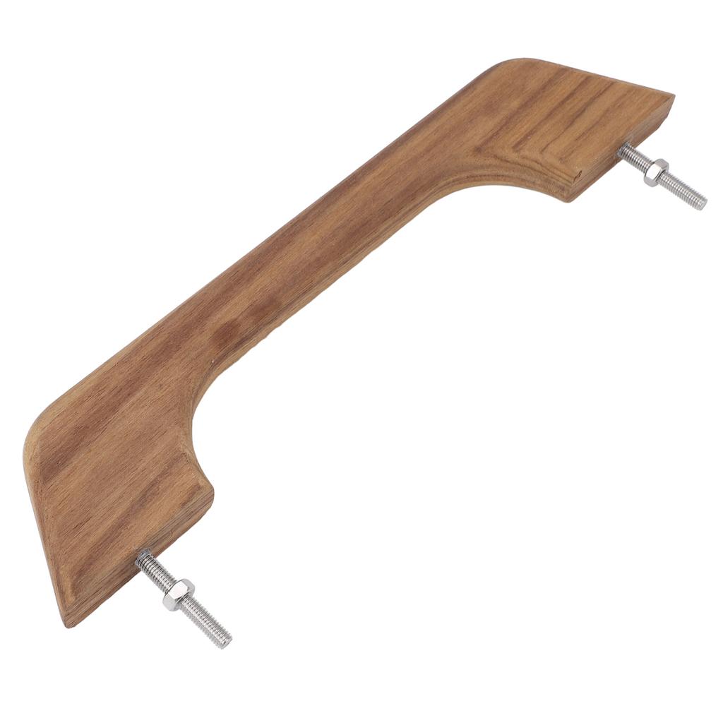 Teak Handrail 12 Inch Single Loop Handle Ergonomic Weather Resistant Wood Marine RV Boating Armrest Accessories