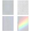 ZenithGlow Hologram Sticker Set 24 Sheets Clear A4 Size 210×297mm Waterproof Self-Adhesive Non-Printable Laminate Mixed Colors