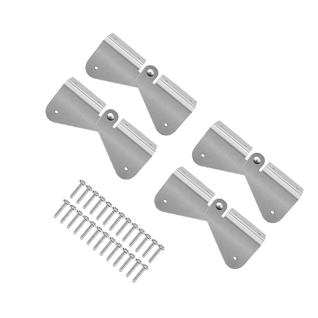 4 Sets Gutter Downspout Extension Hinge Stainless Steel Flip Up Hinge for Rectangle Square