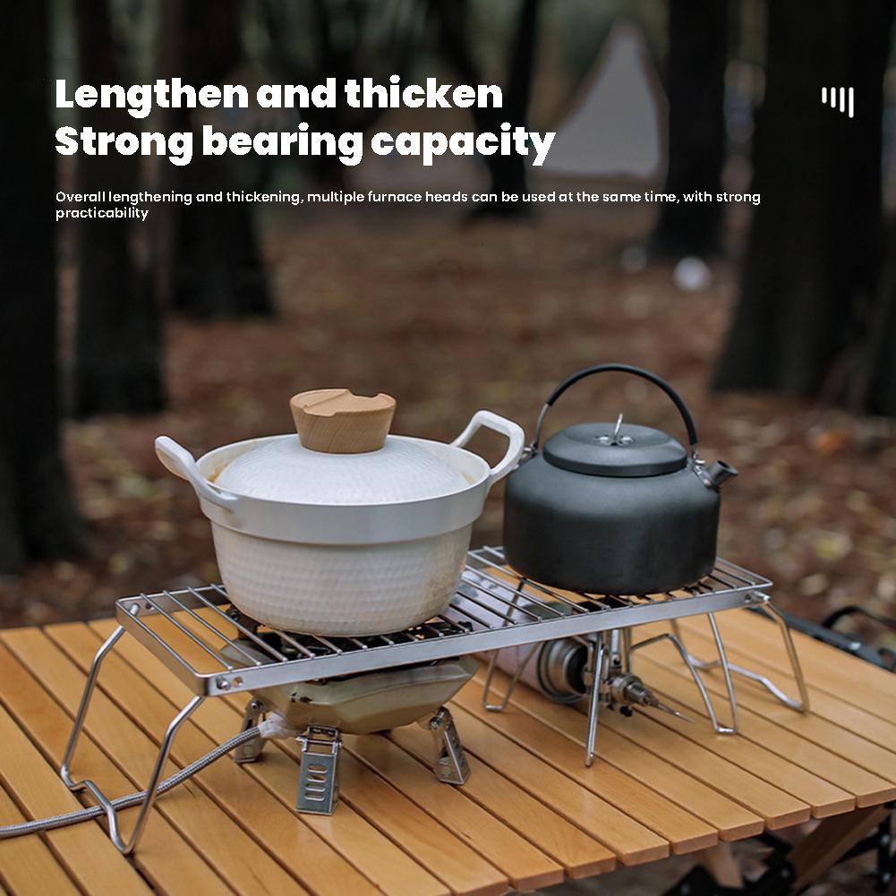 Stainless Steel BBQ Grills Practical Camping Storage Shelf For Hiking Picnic