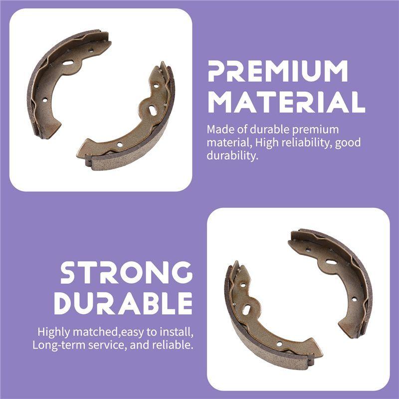 Precise Brake Pads Replacement Set For EZGO TXT 1997-Up& RXV Gas 2008-Up Golf Cart Brake Shoes- Part Numbers 70794-G01, 27943-G0