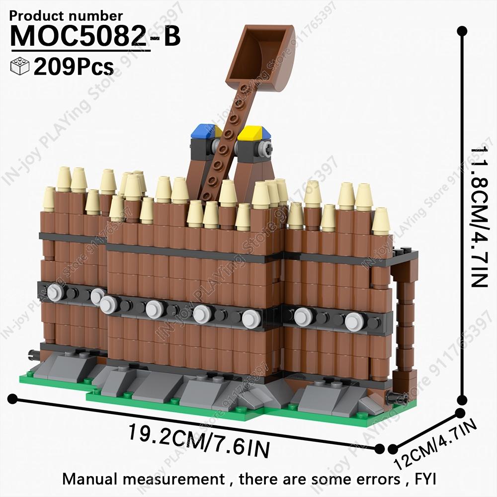 MOOXI Medieval Building Blocks Set Military War Castle Knight Carriage Crossbow Siege Vehicles Model MOC Bricks Toy For Boy Gift