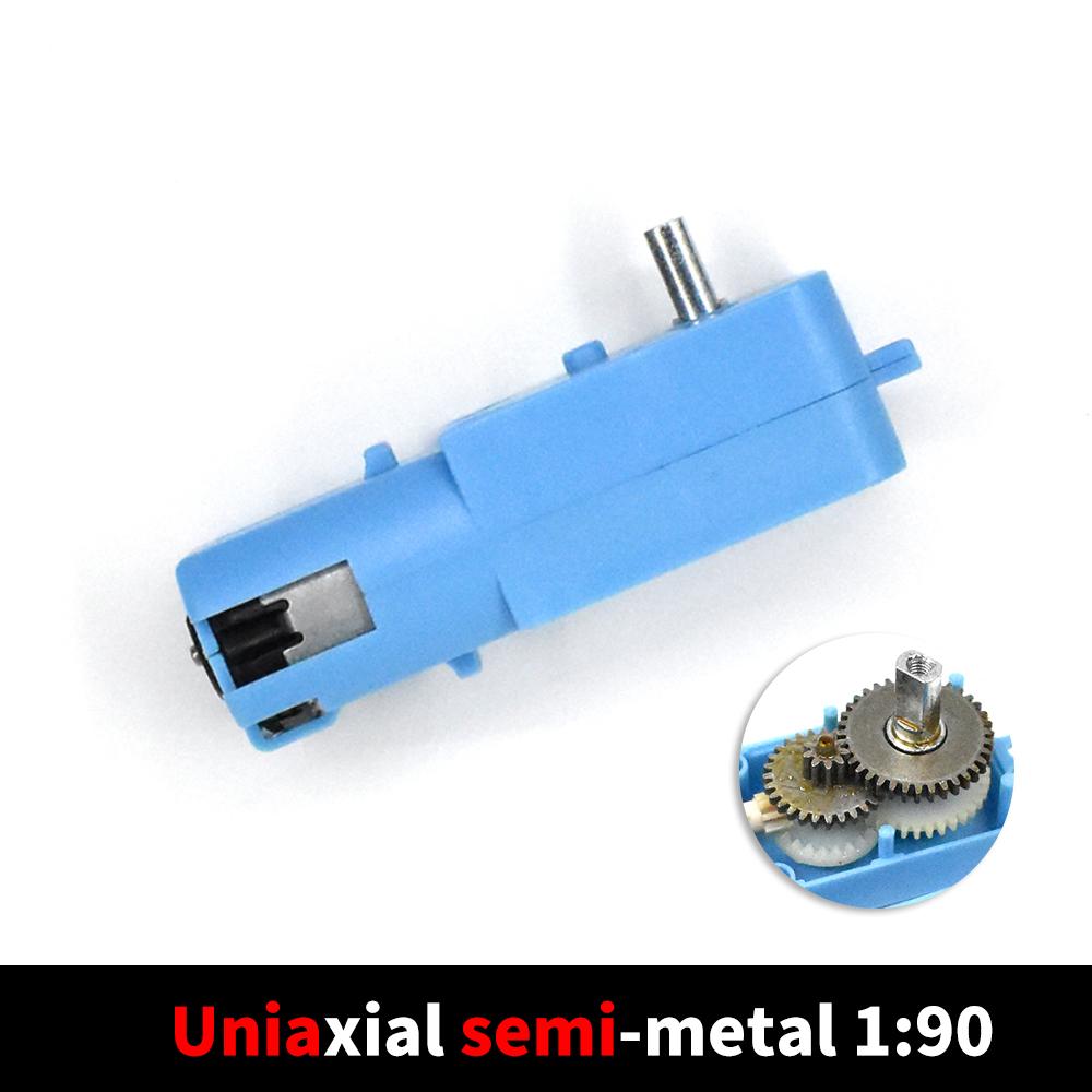 DC 3V-6V 1:90 Metal Dişli Motor Tamamı Metal/Yarı Metal Tek Eksenli Dişli Motor Robot Akıllı Araç Hız Düşürücü TT Motor Mavi