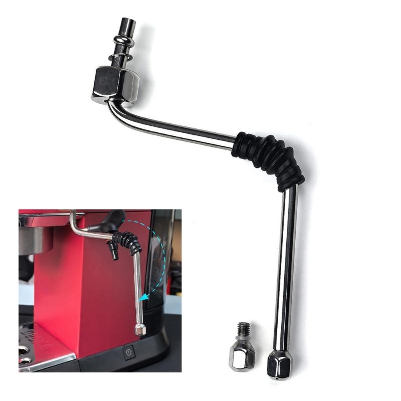 Stainless Steel Upgraded Steam Nozzle Extension for EC685 Coffee Maker Improves Milk Foam Texture Strong Metal Design
