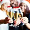 30pcs Christmas Cup Card Wine Glass Santa Hat Decoration Cards Champagne Glass Paper Labels New Year Dinner Table Ornaments