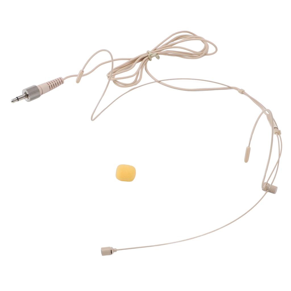 Headset Microphone Clear Sound Lightweight Portable Versatile Double Over Ear Earset Headworn Mic with 3.5mm Plug for