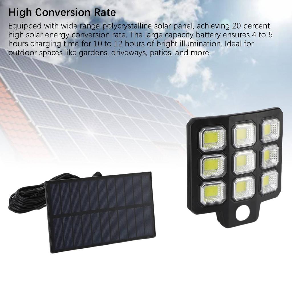 Solarlampe für Außenbereich 240 LEDs 3000LM 6500K 3 Modi IP65 Wasserdichtigkeit Solarstrahler mit Fernbedienung