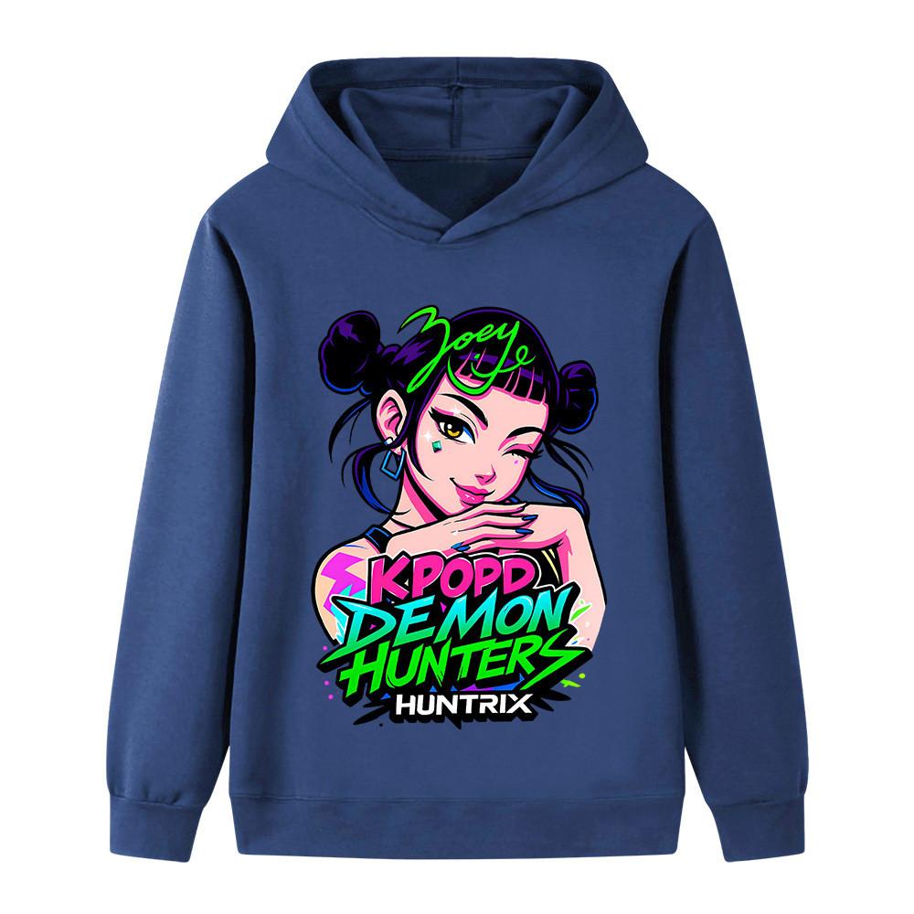 B1214 Kinder Jungen Mädchen Kpop Rumi Zoey Mira Print Langarm Hoodie