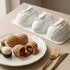 8-Inch Size Peanut Silicone Mold 3 Cavities High Temperature Resistant Chocolate Mold 3D Peanut Shape Easy Demoulding