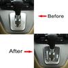 För Honda CRV 2007 2008 2009 2010 2011 Bil Kolfiber Mittkonsol Växelspakspanel Ram Skyddande Dekoration