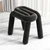 Dressing Chair Makeup Flannel Stool Luxury Comfortable Chair for Dressing Table Livingroom Clothing Store Modern Design