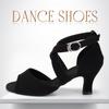 6.5cm salto senhoras mulheres meninas preto latino tango sapatos de dança de salão salsa interior