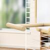 Parrots Mirror Perch Natural Wood Stand For Bird Cage With Safe Acrylic Mirror For Pet Bird Entertainment Play Resting