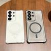 Translucent Magnetic Silicone Case for Samsung Galaxy S26 S25 S24 S23 S22 Ultra Plus Glass Lens Protection TPU Airbag Soft Cover
