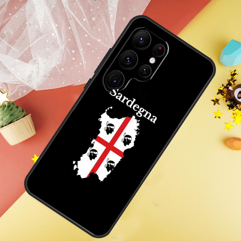 Flagge von Sardinien Handyhülle Für Samsung Galaxy S26 S25 Ultra S23 FE S21 S20 S22 S24 Ultra S10 Plus Hülle Coque