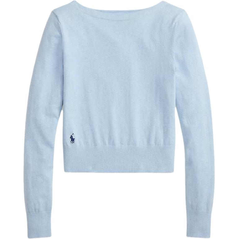 

Polo Ralph Lauren Вязаный свитер с вышитым логотипом-лошадкой, смесовый хлопок, лодочный вырез, резинка на манжетах и подоле, длинный рукав, приталенный силуэт, женский свитер 211A96242002 S