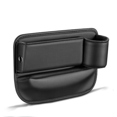 Cutie de depozitare pentru scaune pentru mașină, suport multifuncțional pentru pahare din piele pentru mașină Organizator universal pentru scaune